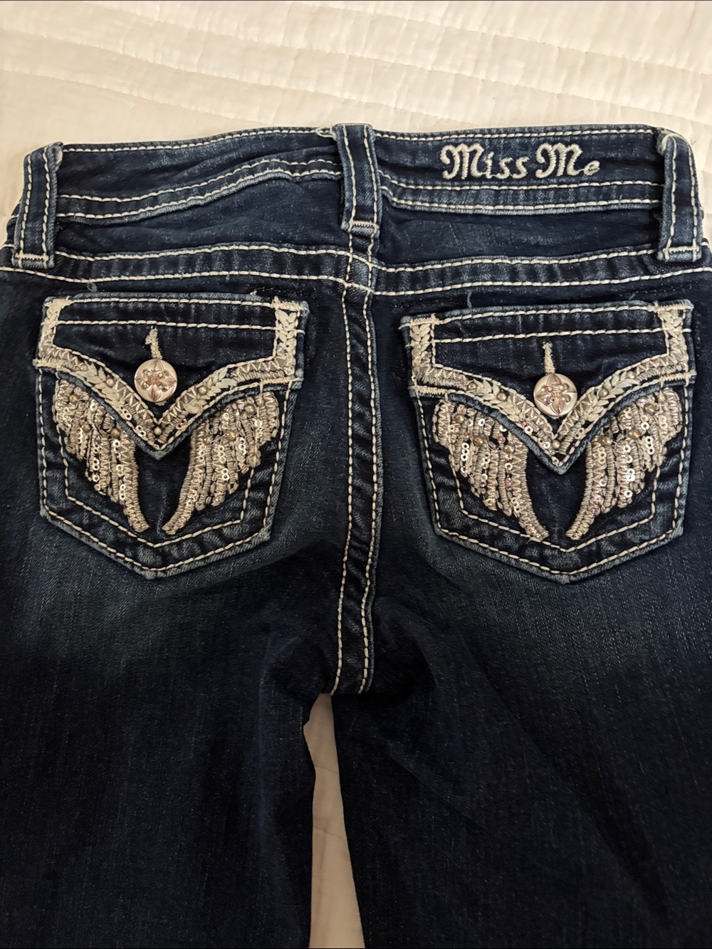 Miss Me Girls Boot Cut Jeans Size 8